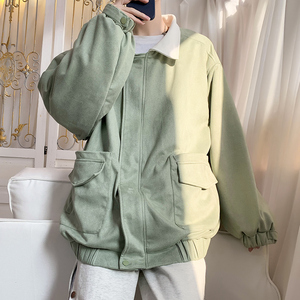 麂皮绒双面穿夹克 22秋装新款男装港风大码夹克外套 DY96  P120图片