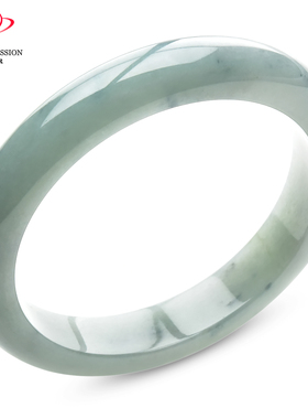 豪8印象手镯之家S325028Y326翡翠手镯圈口57.9mm天然淡油青玉手镯