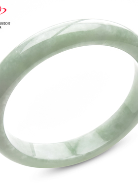 豪8印象P26048P247翡翠手镯圈口60.8mm冰糯种淡绿天然缅甸玉镯