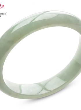 豪8印象P26048P292翡翠手镯圈口58.9mm冰糯种淡绿天然缅甸玉镯