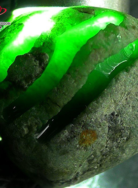 豪8印象Z26020G335缅甸天然翡翠色料好种玉石翡翠毛料小原石6.80g