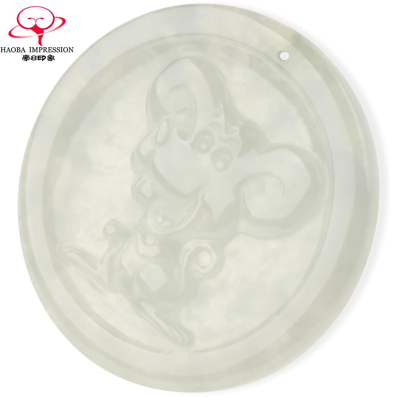 豪8印象X1974天然翡翠卡通鼠玉吊坠生肖挂件冰种缅甸玉石a货珠宝