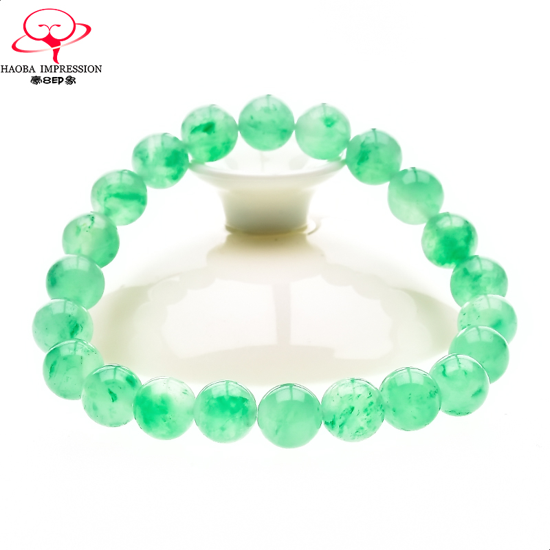 豪8印象/翡王妃FS18-132非洲翠手链玉珠链手串冰飘花天然玉石珠宝