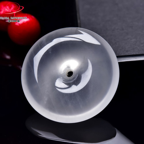 豪8印象翡王妃F25009F199非洲翠平安扣吊坠天然极光白平安环挂件