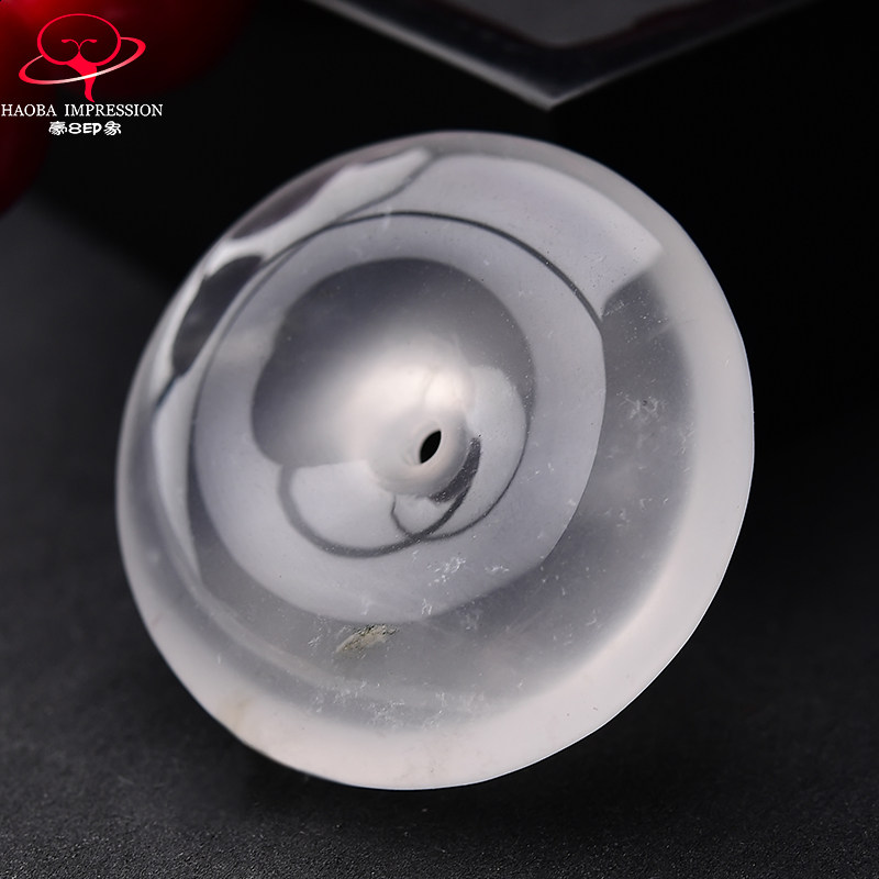 豪8印象&middot;翡王妃F25009F210天然非洲翠平安扣玻璃种宝石光玉挂件