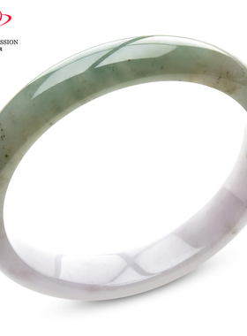 豪8印象P26018P518翡翠手镯圈口60.1mm天然半山水淡紫蓝绿玉镯