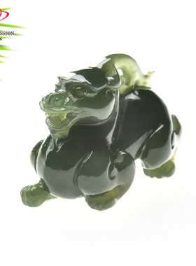 豪8印象·手镯之家H848和田玉貔貅吊坠天然冰种霸王貔貅玉挂件