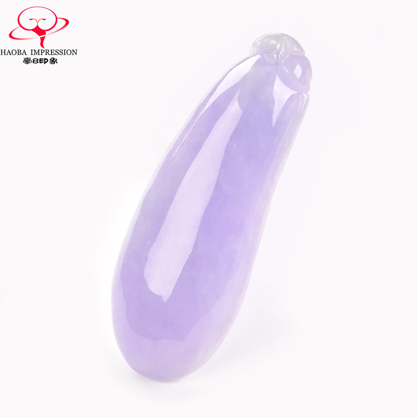 豪8印象&middot;手镯之家M368翡翠福瓜吊坠天然缅甸a货紫罗兰玉挂件