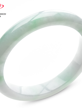 豪8印象手镯之家S1825180Y159翡翠手镯圈口61.2mm白底带翠玉镯