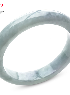 豪8印象P26018P511翡翠手镯圈口56.9mm冰糯种天然缅甸a货淡绿玉镯