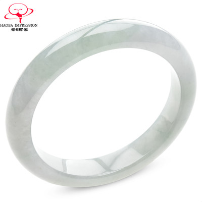 豪8印象P26126P127翡翠手镯圈口56.5mm天然冰糯种浅绿缅甸翡翠镯