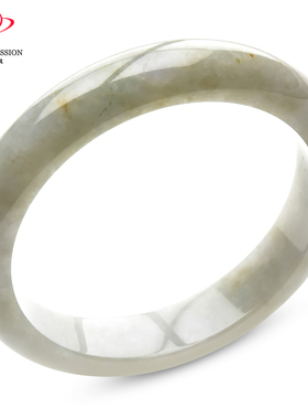 豪8印象P26018P485翡翠手镯圈口55.5mm冰糯种淡黄翡天然缅甸玉镯