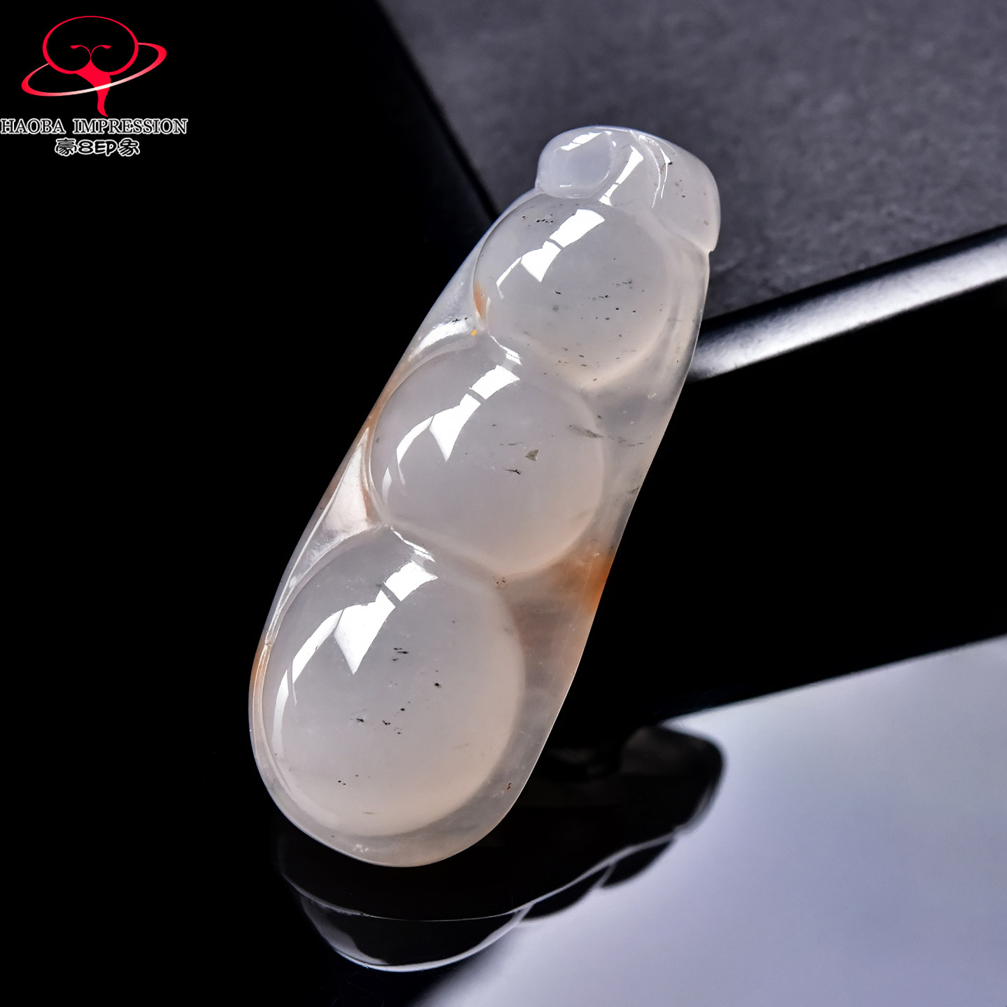 豪8印象翡王妃F25002F253非洲翠四季豆吊坠天然冰种冰红福豆挂件