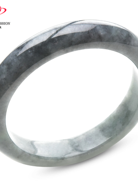 豪8印象P26010P533翡翠手镯圈口57.1mm天然冰糯种a货缅甸乌鸡玉镯