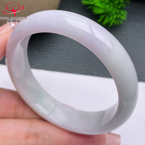 豪8印象X26150X882翡翠手镯圈口58.4天然淡粉紫淡绿缅甸玉镯66g