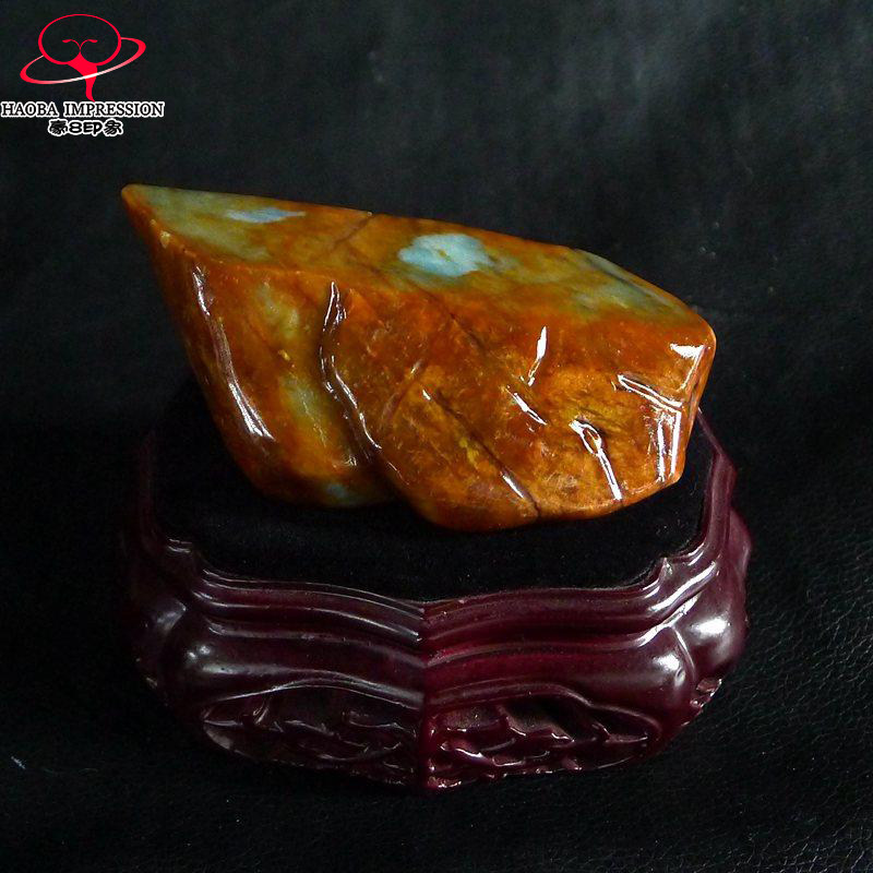 豪8印象Z26015G348抛光摆件毛料玉石 缅甸天然正品翡翠原石0.37kg