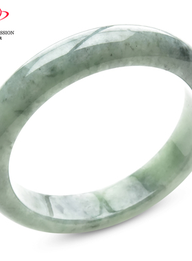 豪8印象P26005P603翡翠手镯圈口51.0mm天然冰糯种缅甸绿飘花玉镯