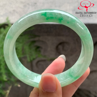 豪8印象V26518V1495翡翠手镯圈口57.7天然冰糯种阳绿缅甸玉手镯