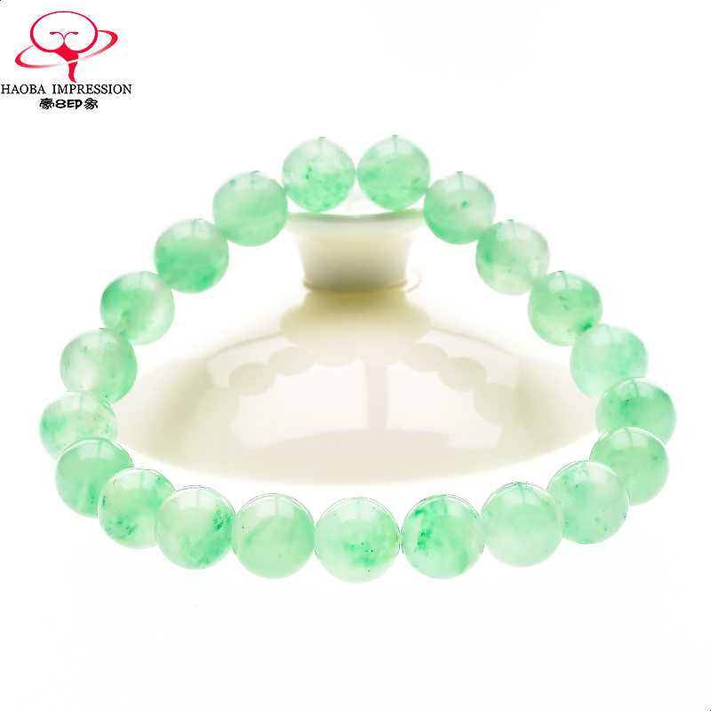 豪8印象/翡王妃FS18-120天然非洲翠玉手链圆珠手串冰飘花玉石珠宝