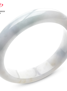 豪8印象手镯之家S325028Y412翡翠手镯圈口53.4mm天然冰白玉手镯