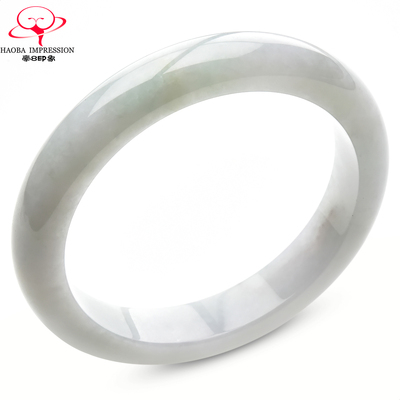 豪8印象P26028P347翡翠手镯圈口61.4mm冰糯种浅绿天然缅甸玉镯