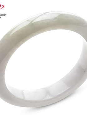 豪8印象P26018P452翡翠手镯圈口53.4mm天然缅甸冰糯种冰白玉手镯