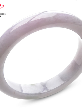 豪8印象P26018P464翡翠手镯圈口58.4mm天然缅甸冰糯种淡粉紫玉镯