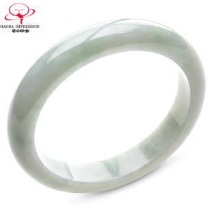 豪8印象P26028P358翡翠手镯圈口58.8mm冰糯种淡绿天然缅甸玉镯