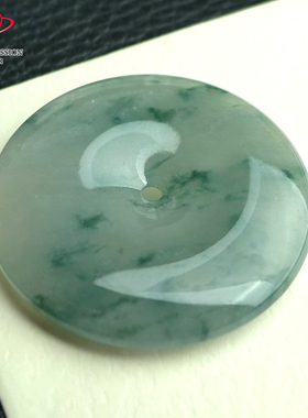 豪8印象手镯之家Z26152Z184翡翠平安扣吊坠冰种绿飘花平安环挂件