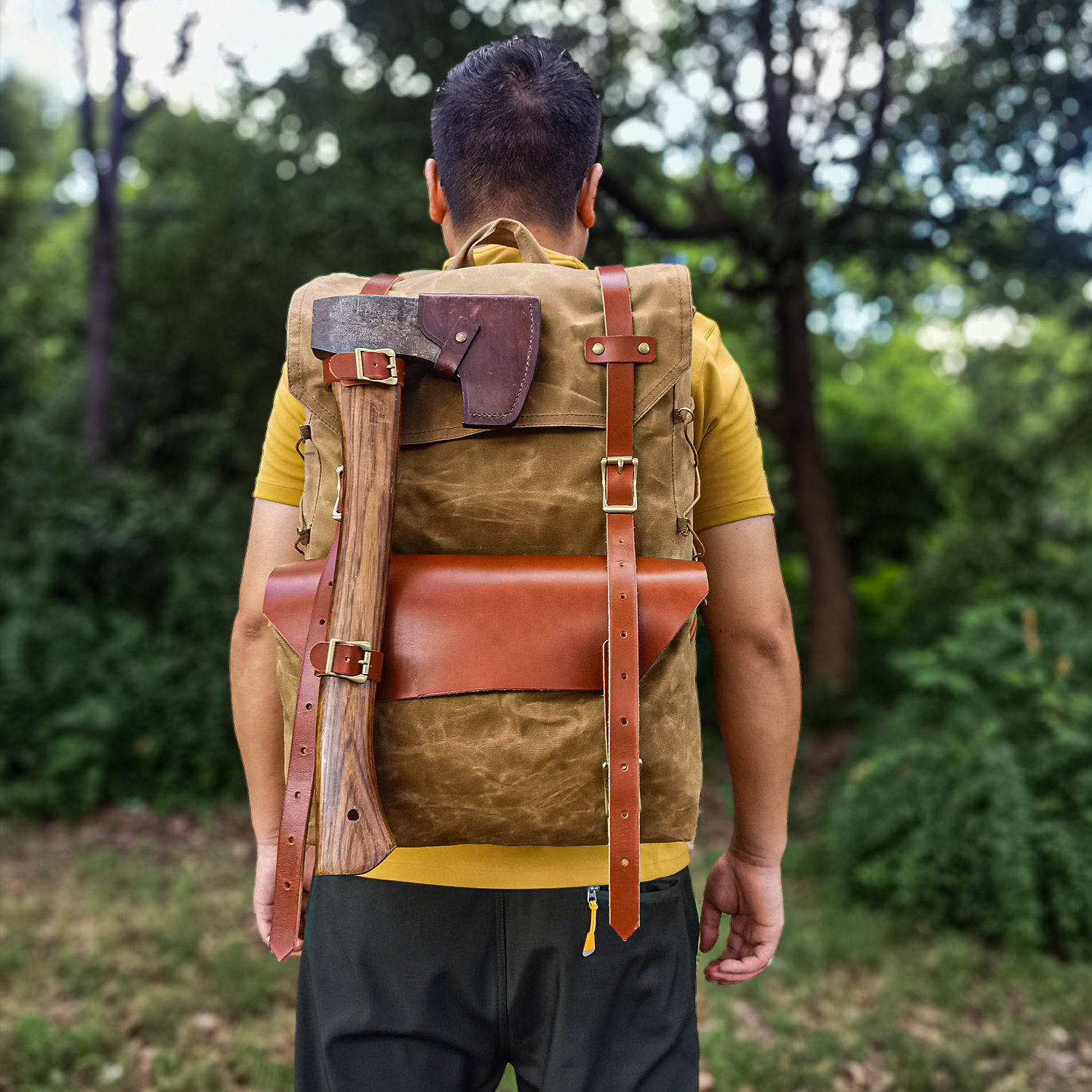 野人bushcraft户外露营装备用品野营徒步双肩背包旅行背包大容量
