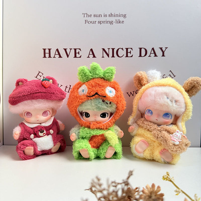 DIMOO新生日记系列娃衣搪胶毛绒挂件圣诞服潮玩手办盲盒替换衣服