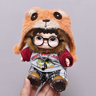 仅娃衣】wakuku娃衣20cm哇库库装熊偶衣服棉花娃娃复古T恤套装