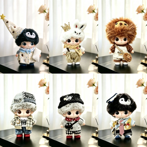 DIMOO秘密话剧社娃衣墩墩企鹅衣服着替搪胶衣服可爱胆小狮狼外婆