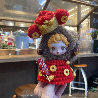 【手工】SP娃衣不眠剧场新年财神光织园skullpanda搪胶衣服10cm