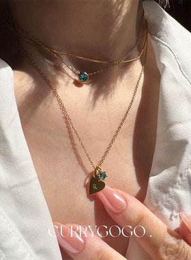 欧美不锈钢时尚26英文字母项链