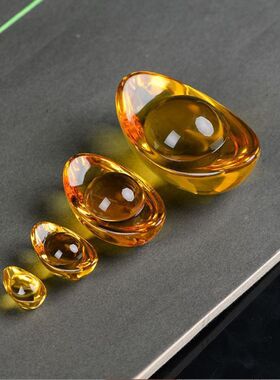 水晶元宝黄水晶琉璃招财聚财开业金元宝礼品摆件聚宝盆家居
