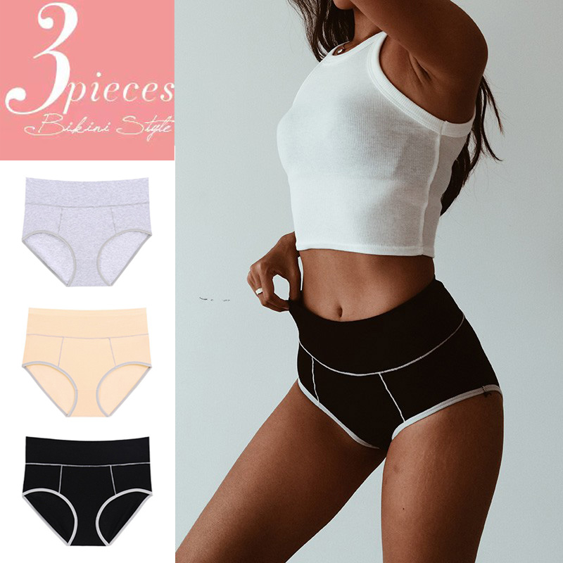 3条装欧美高腰内裤包臀收腹薄款
