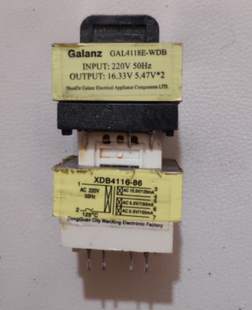 格兰仕微波炉小变压器AC15.5V AC5.5V100MA db/XDB4116-86/VKP018