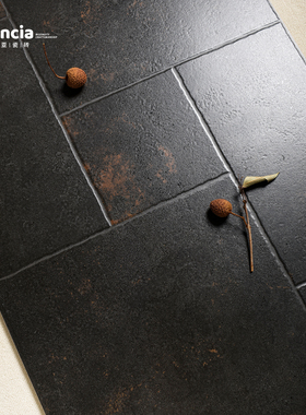 黑色莱姆石瓷砖古堡别墅客厅仿古砖庭院花园地铺民宿酒店防滑地砖