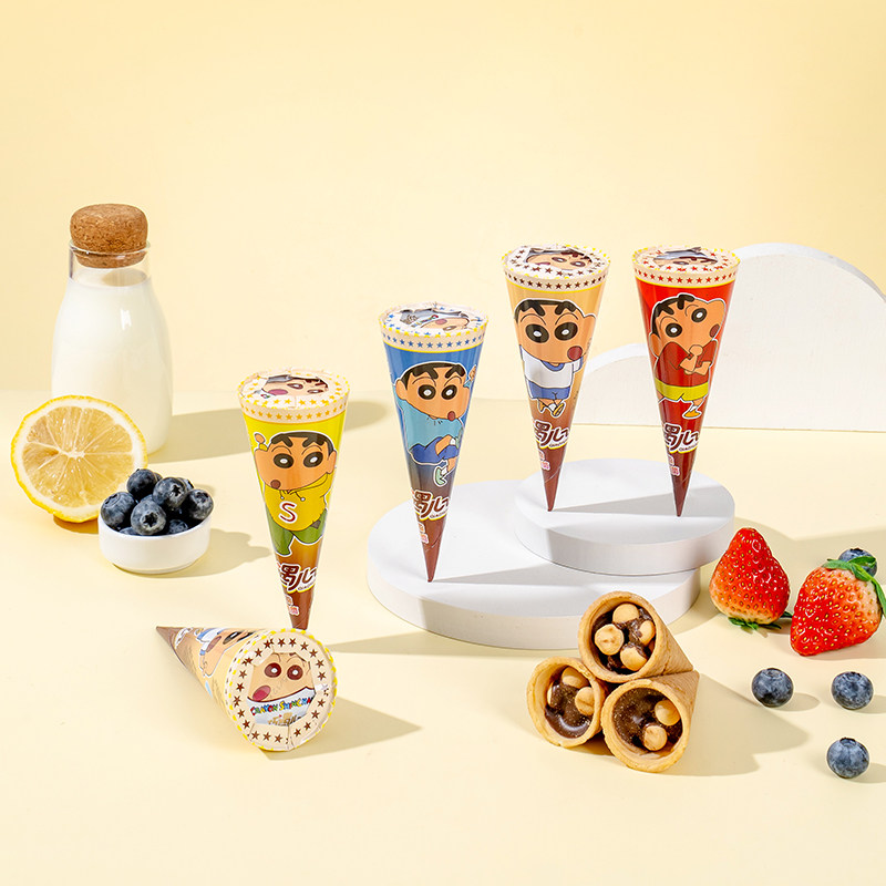 巧遇心蜡笔小新巧遇代可可脂巧克力脆筒冰淇淋零食儿童,零食/坚果/特产,巧克力制品,淘宝优惠券,粉丝福利购,淘宝优惠卷