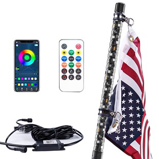 越野旗帜灯沙滩氛围灯APP幻彩LED旗杆灯双控跑马旗灯带遥控