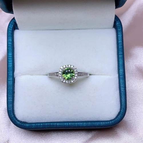 925银天然花色蓝宝石戒指圆6 天然彩宝首饰