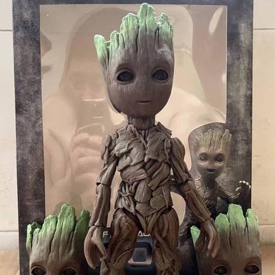 格鲁特 groot可动 换脸 小树人 电影手办 模型MMU