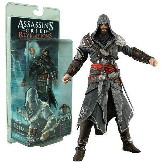 动漫手办NECA 刺客信条3 3代 兄弟会 Ezio 7寸可动人偶 模型