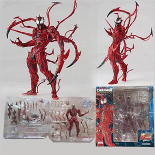 超凡蜘蛛侠反英雄Venom红色毒液山口式屠杀可动手办摆件模型玩具