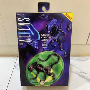 正版 NECA美洲狮异形Kenne致敬异形黑豹 7寸可动人偶手办模型摆件