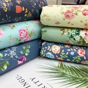 diy布料床上用品布料 全棉印花手工布料 印染小花布 纯棉粗布布料