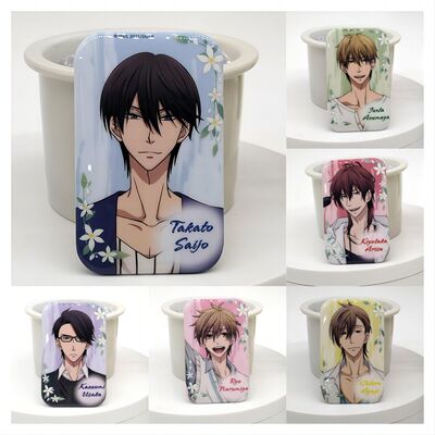 谷子熊 我让最想被拥抱的男人给威胁了 浮雕圆角方徽章盲盒周边