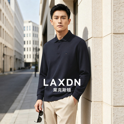 莱克斯顿男装长袖POLO衫翻领T恤