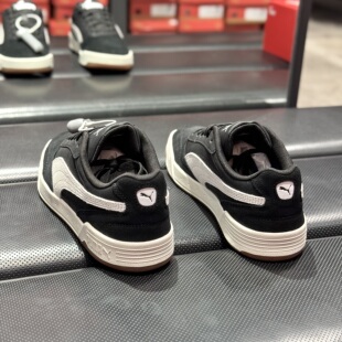 彪马PUMA男子复古低帮轻便皮面翻毛皮黑白百搭运动休闲板鞋403145